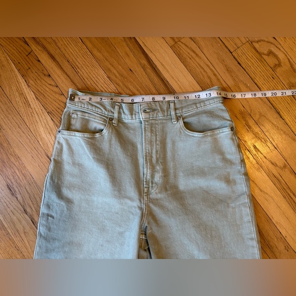 NWT Everlane Way High Straight Leg High Rise Jeans Green Size 30 - Picture 10 of 12